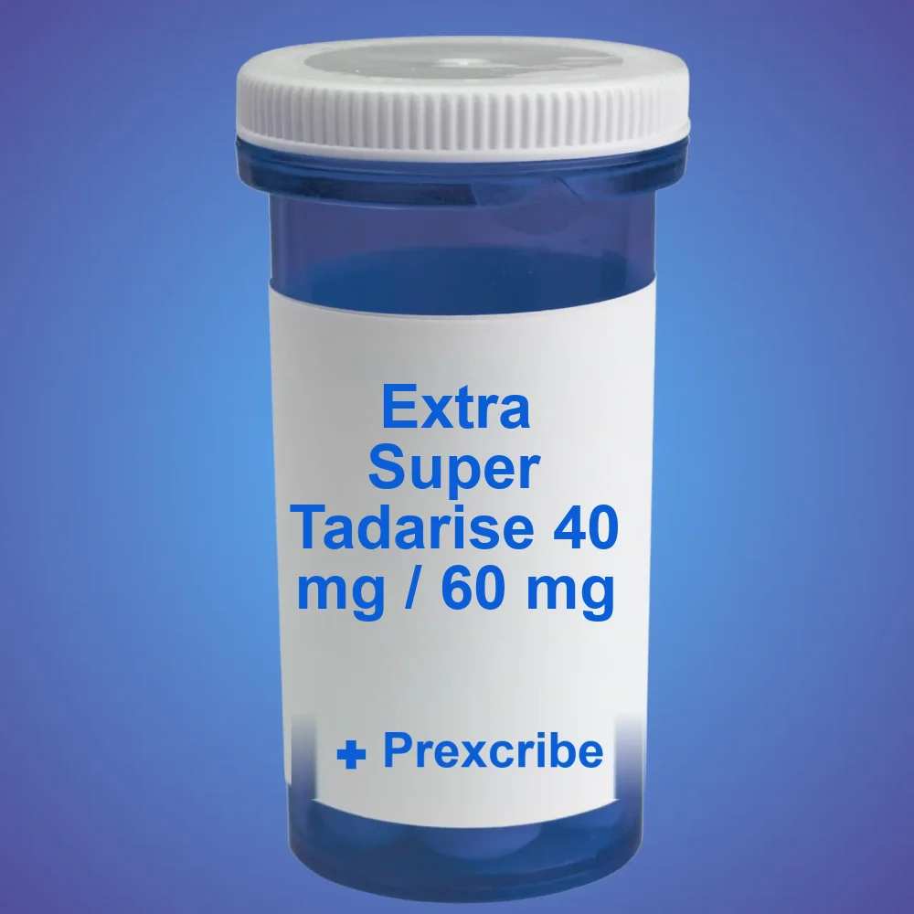 Extra Super Tadarise 40 mg / 60 mg — Tablet — available online from Prexcrib