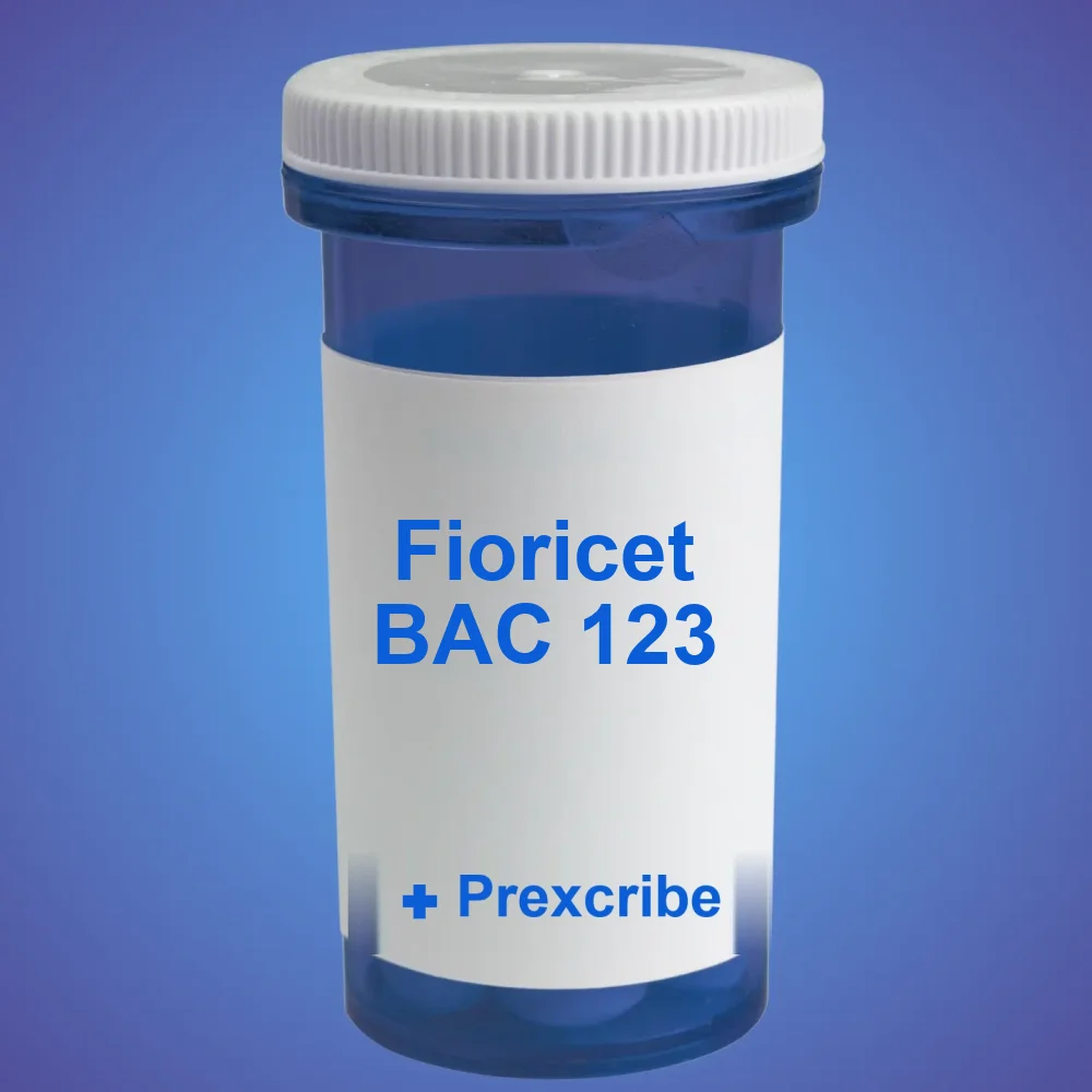 Fioricet (Butalbital) BAC 123 — Original Bottle — available online from Prexcrib