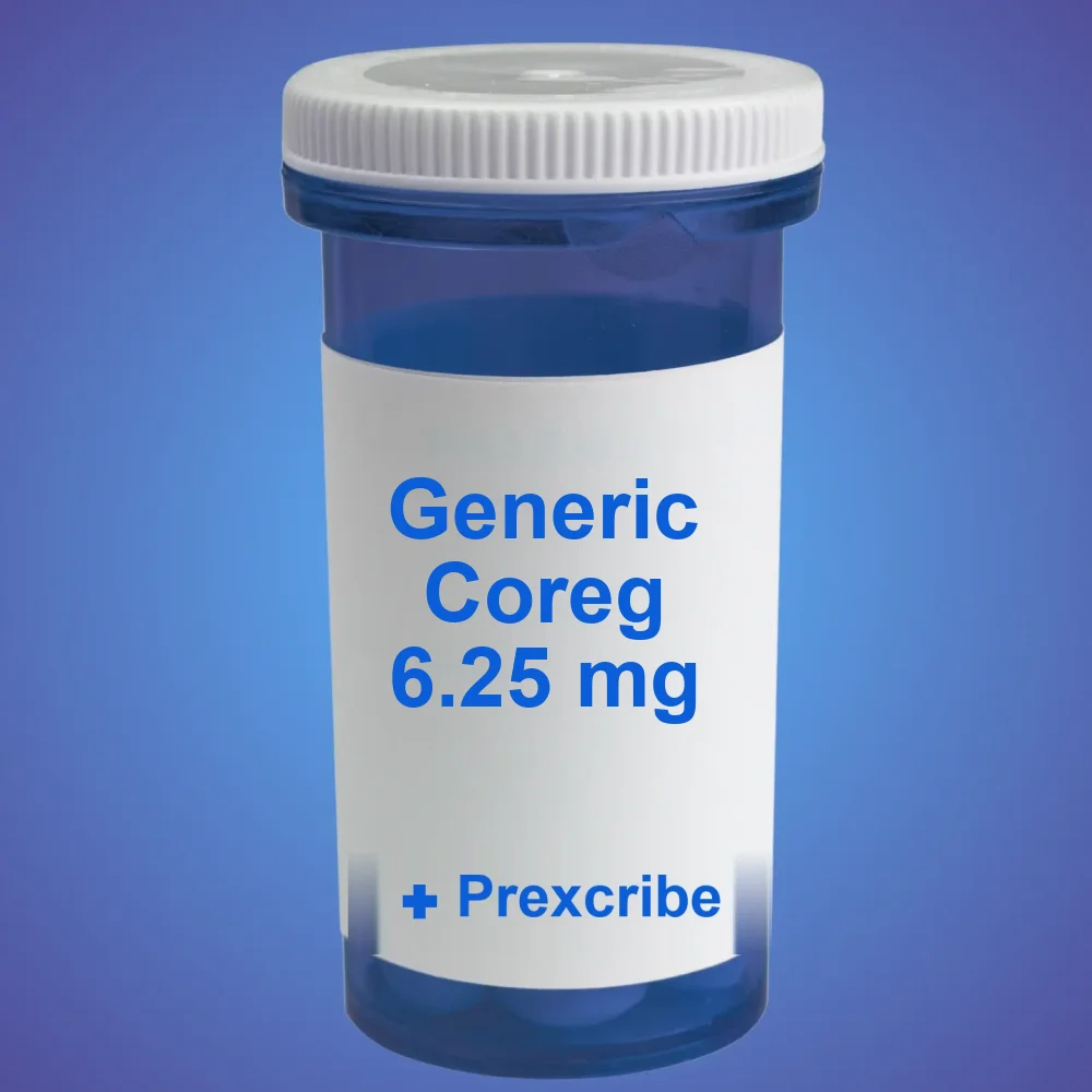 Generic Coreg 6.25 mg — Tablet — available online from Prexcrib