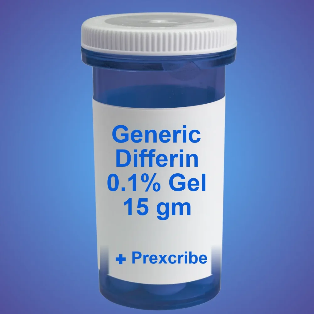 Generic Differin 0.1% Gel 15 gm — Topical — available online from Prexcrib