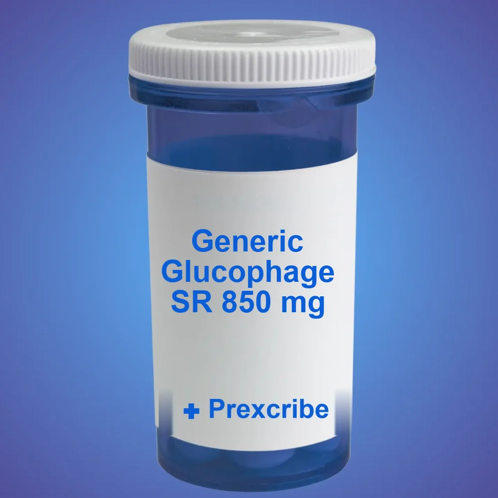 Generic Glucophage SR 850 mg — Tablet — available online from Prexcrib