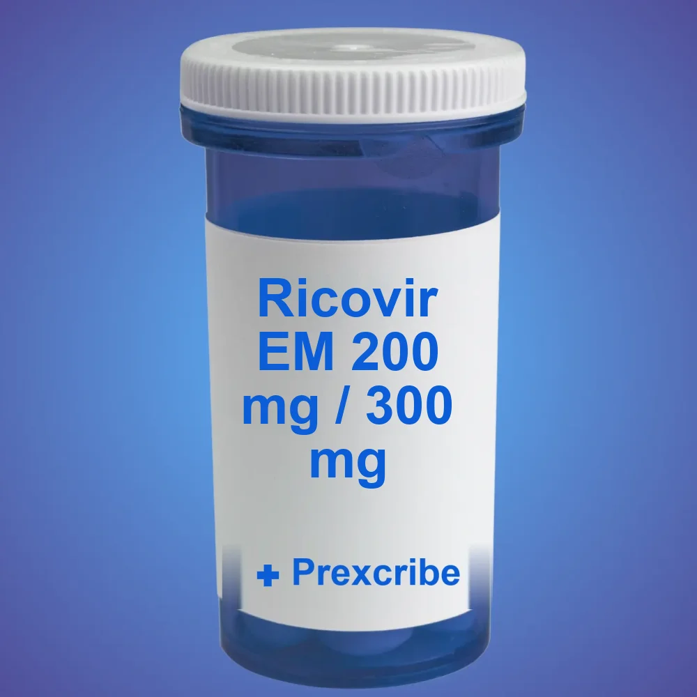 Ricovir EM 200 mg / 300 mg (1 pack / 30 tabs) — Pack — available online from Prexcrib