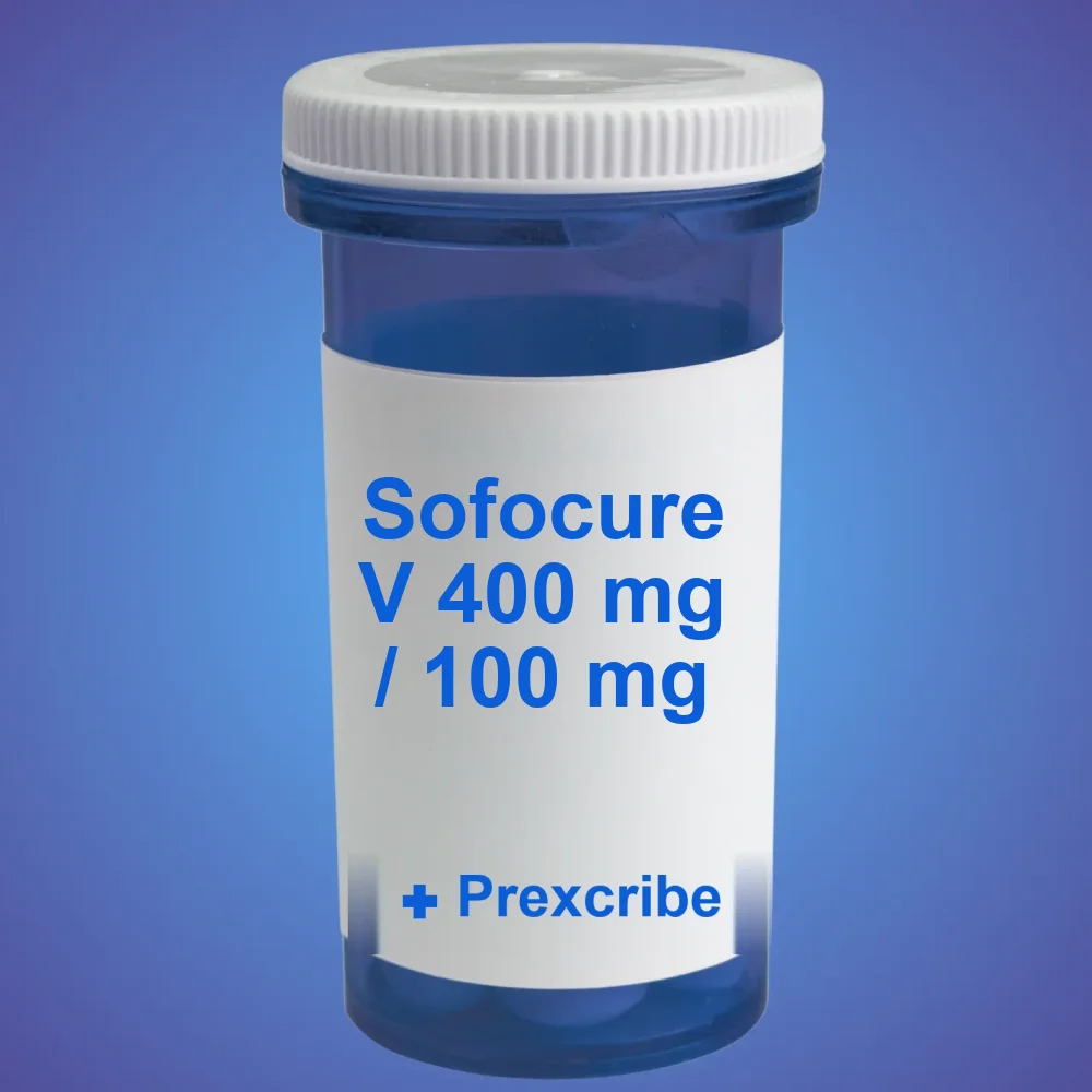 Sofocure V 400 mg / 100 mg (1 pack / 28 tabs) — Pack — available online from Prexcrib