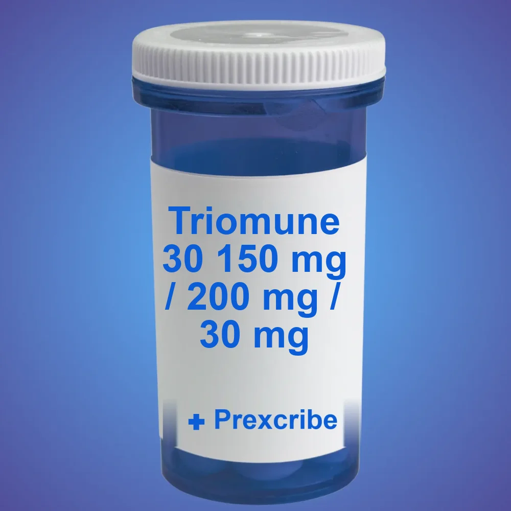 Triomune 30 150 mg / 200 mg / 30 mg (1 pack / 30 tabs) — Pack — available online from Prexcrib