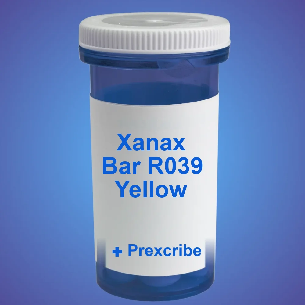 Xanax (Alprazolamn) Bar R039 Yellow — available online from Prexcrib